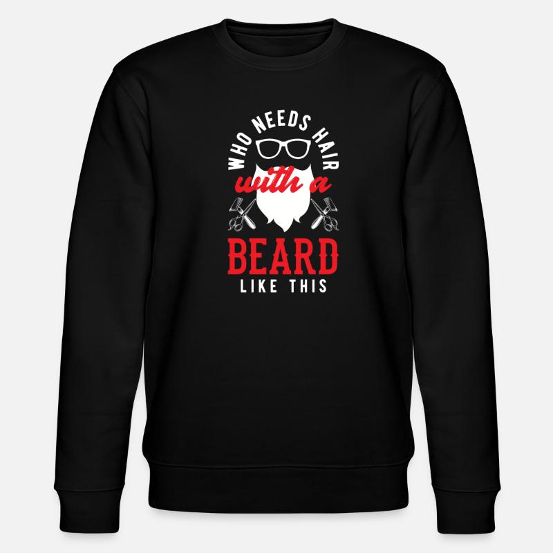 Bartpflege Bart Liebhaber Männer Bart - Stanley/Stella Unisex Bio-Sweatshirt CHANGER - Schwarz