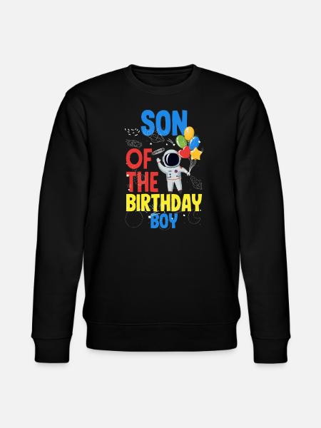 Children's Birthday Astronaut Family Members - Stanley/Stella CHANGER Unisex Organic Sweatshirt - black