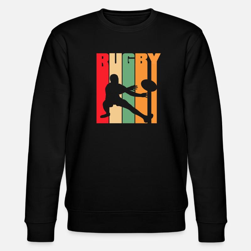 Conception de silhouette rétro rugby - Sweat bio CHANGER Stanley/Stella Unisexe - noir
