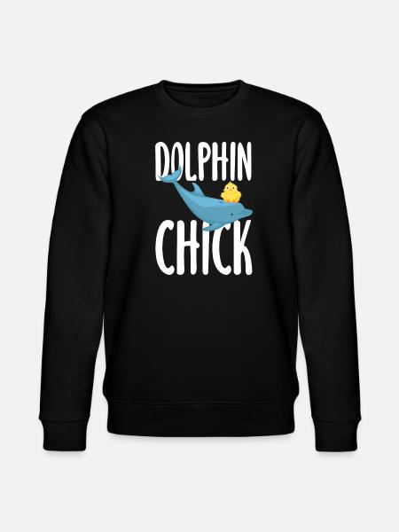 Dolphin Chick Friendship - Stanley/Stella CHANGER Unisex Organic Sweatshirt - black