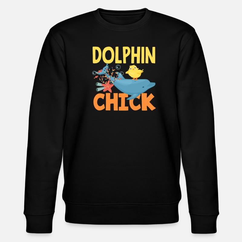 Dauphin poussin dessin animé - Sweat bio CHANGER Stanley/Stella Unisexe - noir