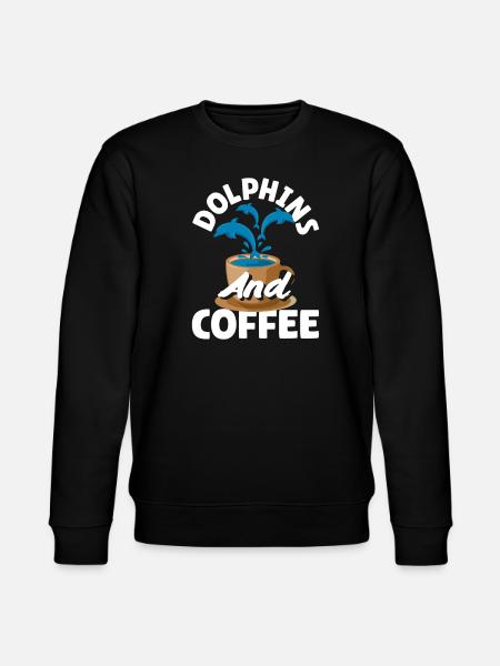 Dolphins and coffee lovers - Stanley/Stella CHANGER Unisex Organic Sweatshirt - black