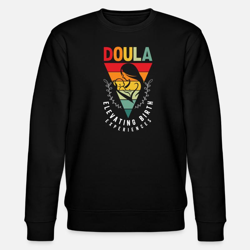 Doula Gift Doula Doulas - Stanley/Stella CHANGER Unisex Organic Sweatshirt - black