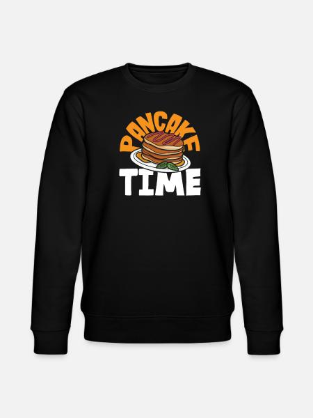 Funny Pancake Lover Gift - Stanley/Stella CHANGER Unisex Organic Sweatshirt - black