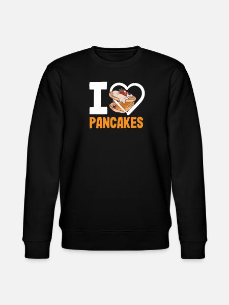 Funny Pancake Lover Gift - Stanley/Stella CHANGER Unisex Organic Sweatshirt - black