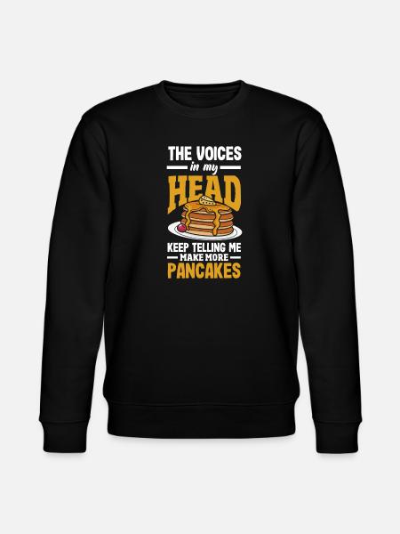 Funny Pancake Lover Gift - Stanley/Stella CHANGER Unisex Organic Sweatshirt - black
