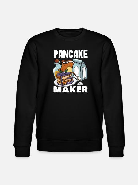 Funny Pancake Lover Gift - Stanley/Stella CHANGER Unisex Organic Sweatshirt - black