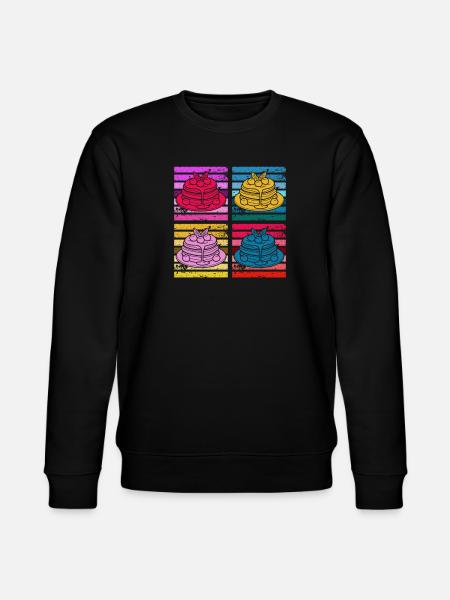 Funny Pancake Lover Gift - Stanley/Stella CHANGER Unisex Organic Sweatshirt - black