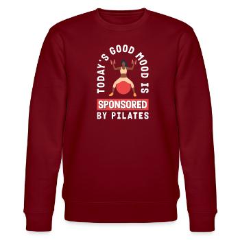 La Bonne Humeur du jour sponsorisée par Pilates - Sweat bio CHANGER Stanley/Stella Unisexe - bordeaux - Devant - Nik (191cm) & Marisol (170cm)