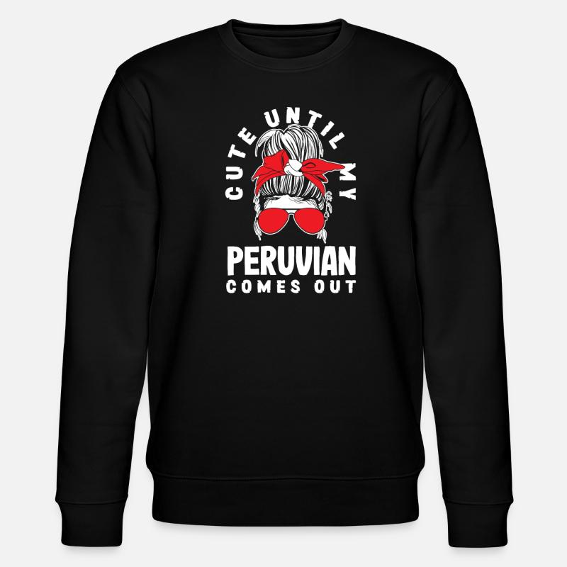 Peru Peruaner Geschenk - Stanley/Stella Unisex Bio-Sweatshirt CHANGER  - Schwarz
