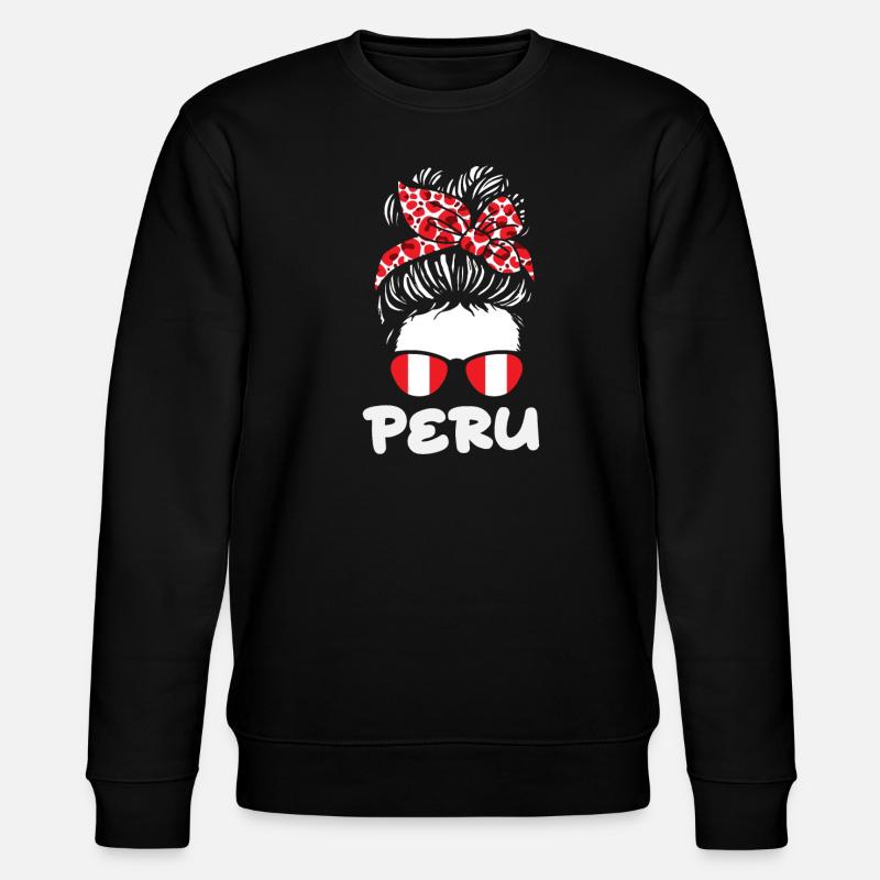 Peru Peruaner Geschenk - Stanley/Stella Unisex Bio-Sweatshirt CHANGER - Schwarz