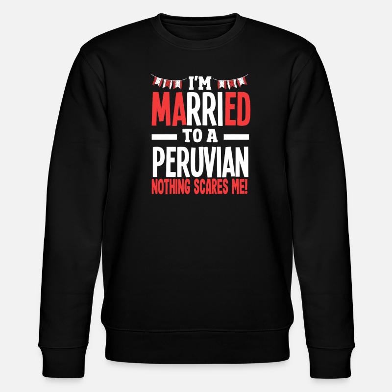 Peru Peruaner Geschenk - Stanley/Stella Unisex Bio-Sweatshirt CHANGER - Schwarz