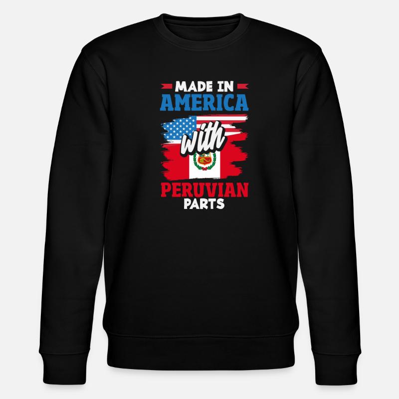 Peru Peruvian Gift - Stanley/Stella CHANGER Unisex Organic Sweatshirt - black