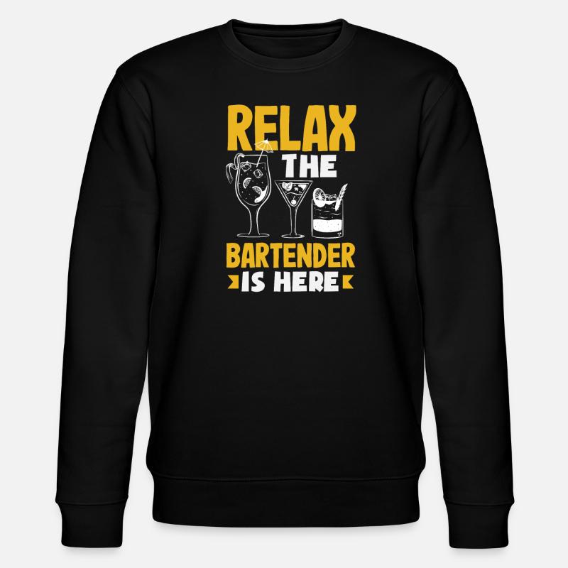 Funny Bartender Saying Bartender Gift - Stanley/Stella CHANGER Unisex Organic Sweatshirt - black