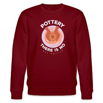 Lustiges Töpfer Töpfern Geschenk Geschenkidee - Stanley/Stella Unisex Bio-Sweatshirt CHANGER  - Burgunderrot - Vorne - Nik (191cm) & Marisol (170cm)