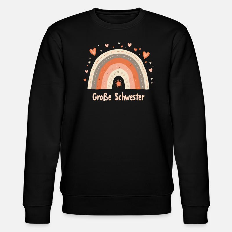 Big Sister Rainbow Boho - Stanley/Stella CHANGER Unisex Organic Sweatshirt - black
