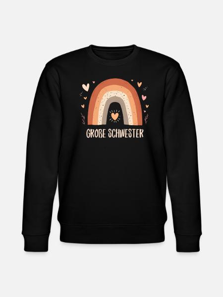 Big Sister Rainbow Boho - Stanley/Stella CHANGER Unisex Organic Sweatshirt - black