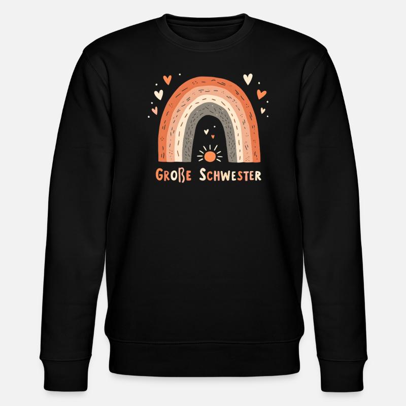 Grande Soeur Arc-en-ciel Boho - Sweat bio CHANGER Stanley/Stella Unisexe - noir