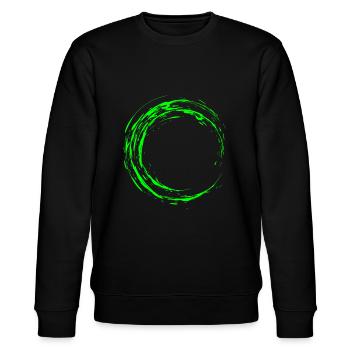 Kreis grün Bürste - Stanley/Stella Unisex Bio-Sweatshirt CHANGER  - Schwarz - Vorne - Nik (191cm) & Marisol (170cm)