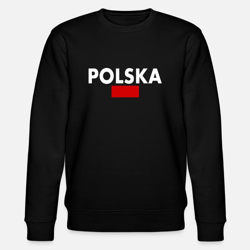 Polska - Stanley/Stella Unisex Bio-Sweatshirt CHANGER  - Schwarz
