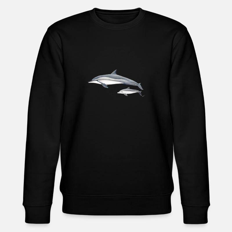 Dolphin acrobat - Long-beaked dolphin - Dauphin - Stanley/Stella CHANGER Unisex Organic Sweatshirt - black