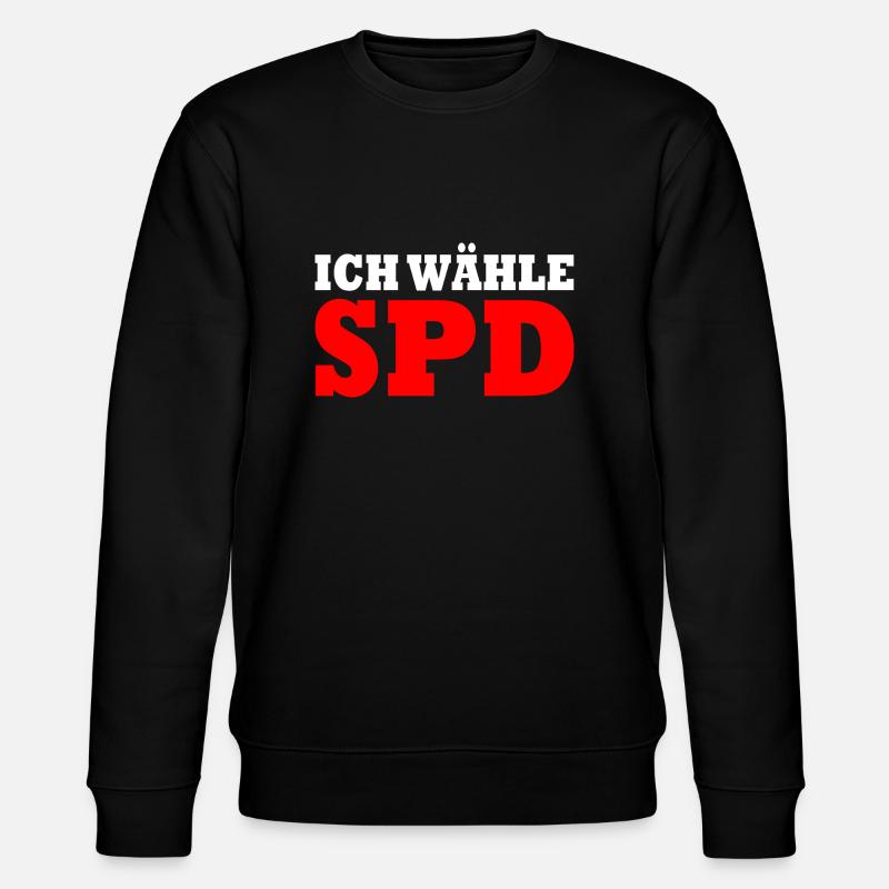 Ich wähle spd - Stanley/Stella Unisex Bio-Sweatshirt CHANGER - Schwarz
