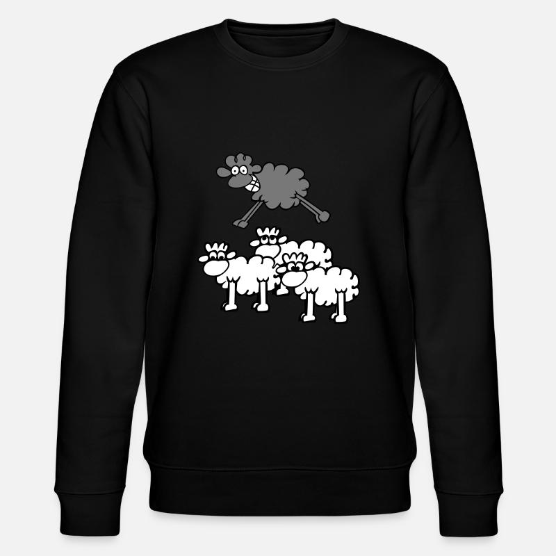 springendes Schaf - Stanley/Stella Unisex Bio-Sweatshirt CHANGER  - Schwarz