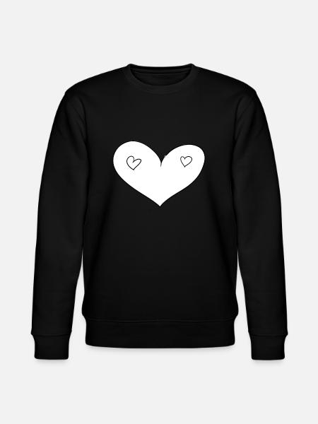hearts heart - Stanley/Stella CHANGER Unisex Organic Sweatshirt - black