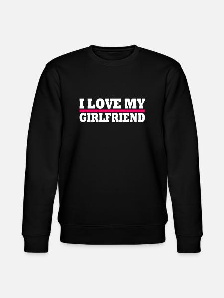 I love my girlfriend - Stanley/Stella økologisk unisex-sweatshirt CHANGER - sort