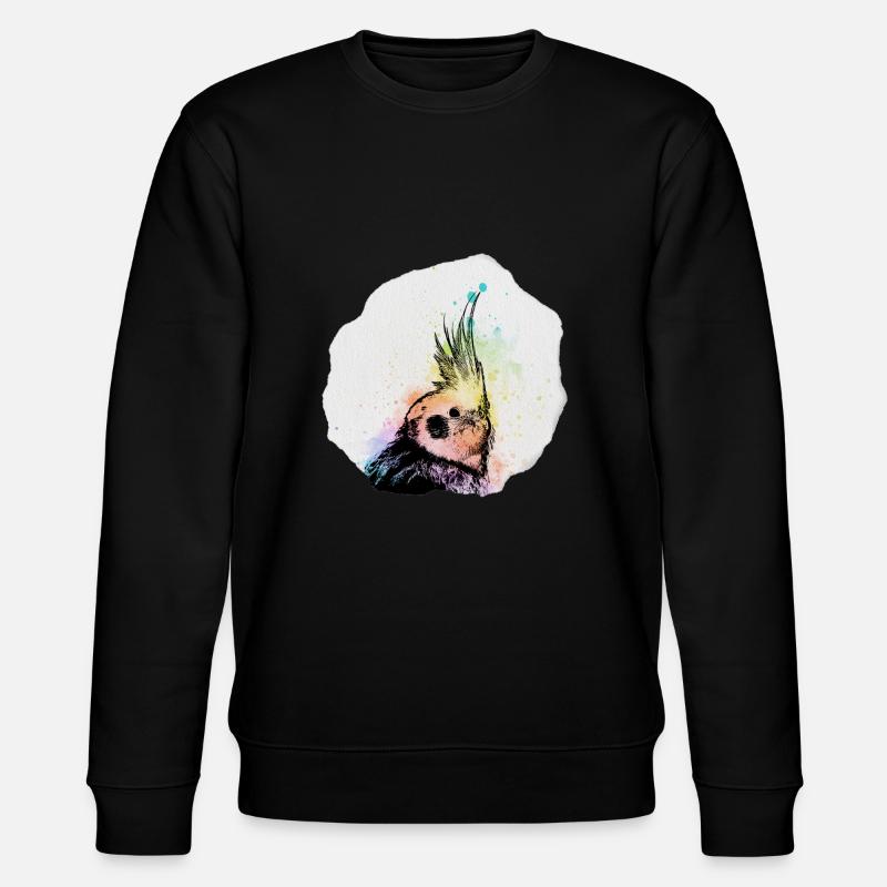 Aquarelle de calopsitte - Sweat bio CHANGER Stanley/Stella Unisexe - noir