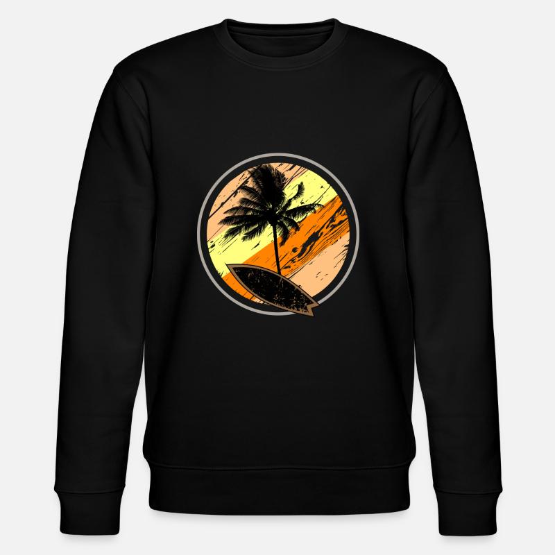 Beach Surf Sun - Stanley/Stella Unisex Bio-Sweatshirt CHANGER  - Schwarz