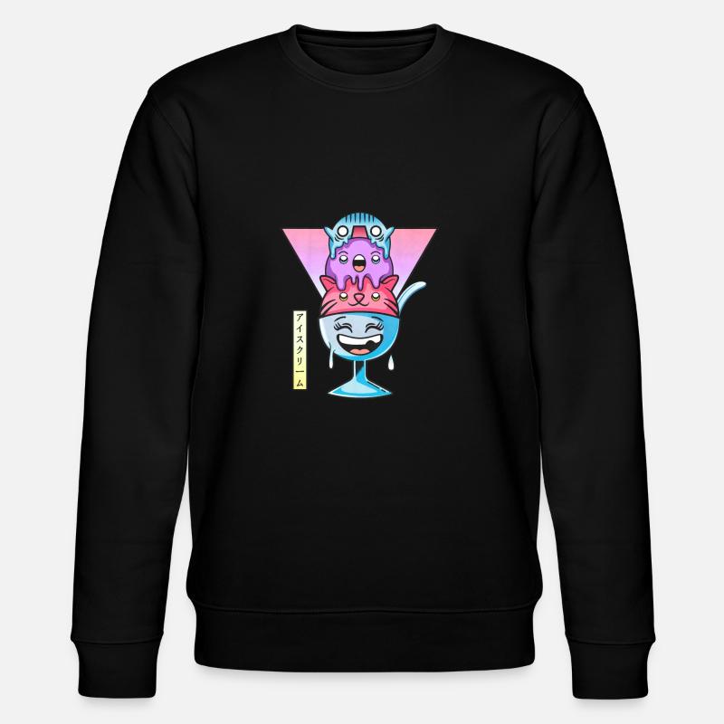 Kawaii Eis - Stanley/Stella Unisex Bio-Sweatshirt CHANGER  - Schwarz