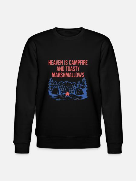 Campfire & Marshmallows Camping Foodie Camper - Stanley/Stella CHANGER Unisex Organic Sweatshirt - black