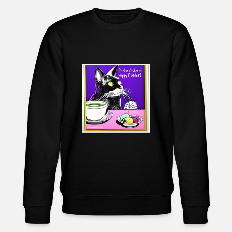 Frohe Ostern - Stanley/Stella Unisex Bio-Sweatshirt CHANGER  - Schwarz