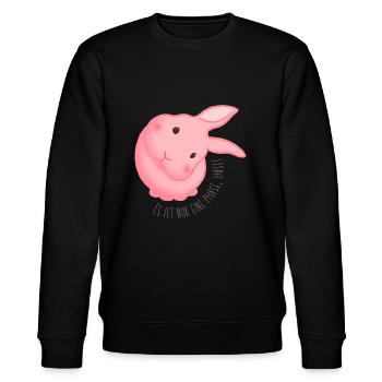 Es ist nur eine Phase, Hase! Rosa Rund - Stanley/Stella Unisex Bio-Sweatshirt CHANGER  - Schwarz - Vorne - Nik (191cm) & Marisol (170cm)