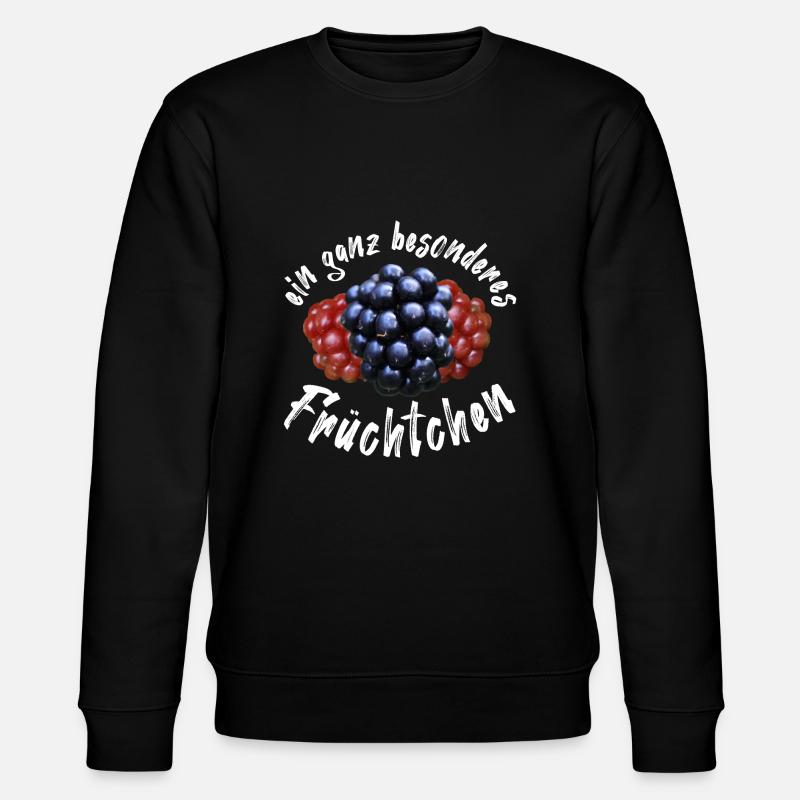 Brombeere Brombeeren Beeren Früchte - Stanley/Stella Unisex Bio-Sweatshirt CHANGER  - Schwarz