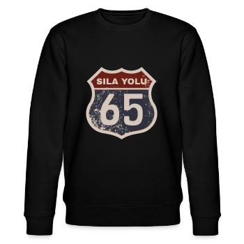Van - Stanley/Stella CHANGER Unisex Organic Sweatshirt - black - Front - Nik (191cm) & Marisol (170cm)