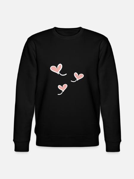 three hearts - Stanley/Stella CHANGER Unisex Organic Sweatshirt - black