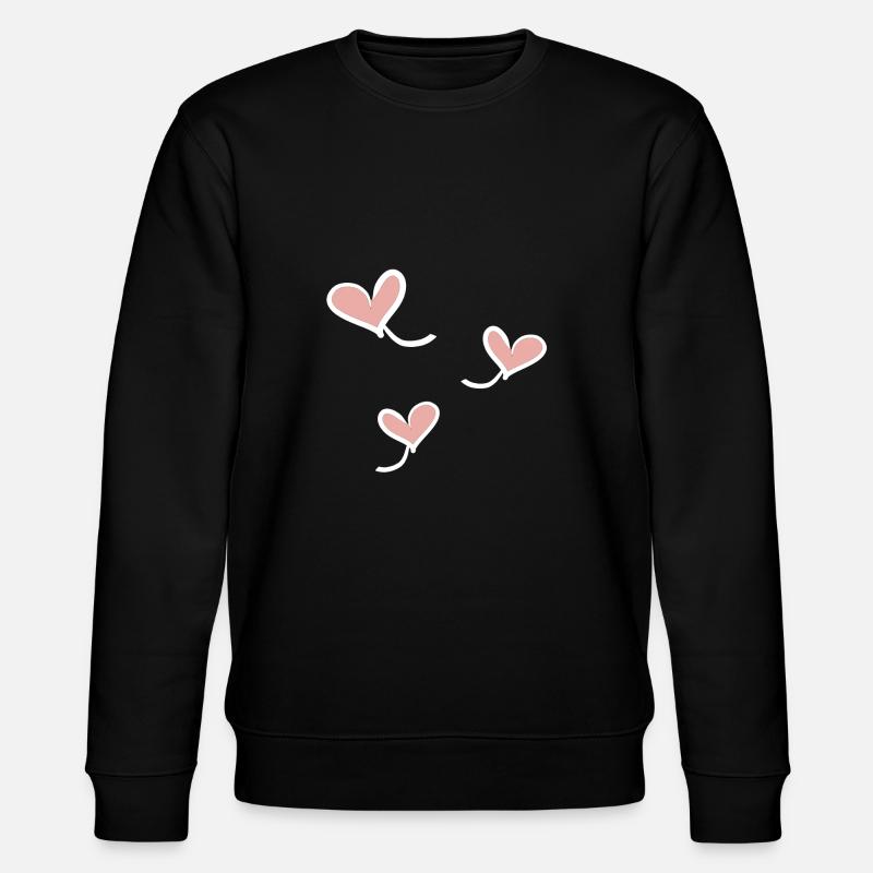 three hearts - Stanley/Stella CHANGER Unisex Organic Sweatshirt - black