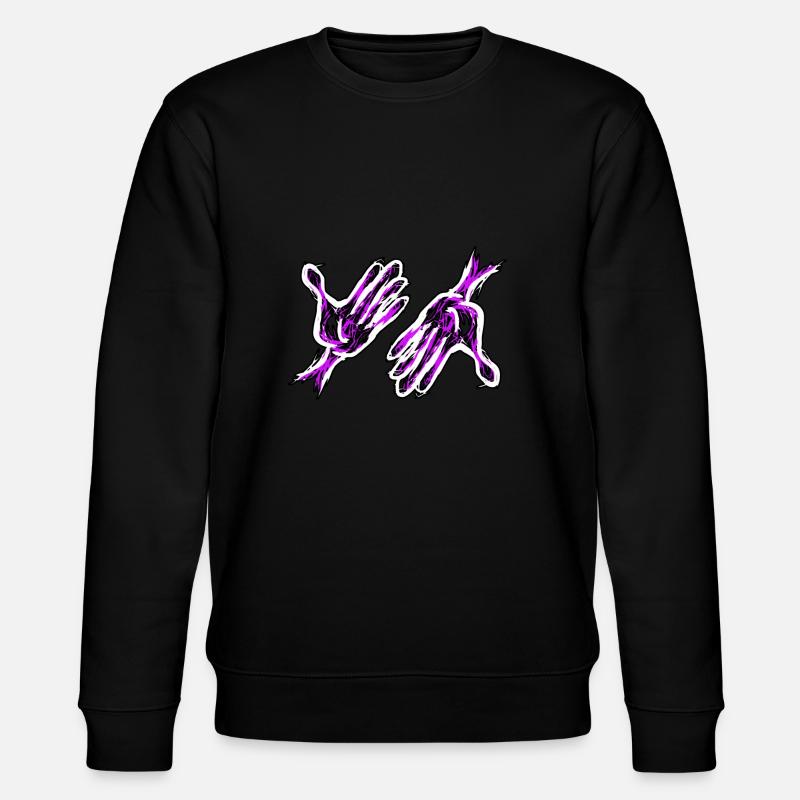 mains violettes - Sweat bio CHANGER Stanley/Stella Unisexe - noir