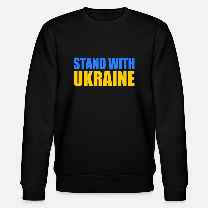 stand with ukraine - Stanley/Stella Unisex Bio-Sweatshirt CHANGER  - Schwarz
