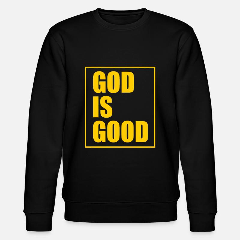 God is good - Stanley/Stella CHANGER Unisex Organic Sweatshirt - black