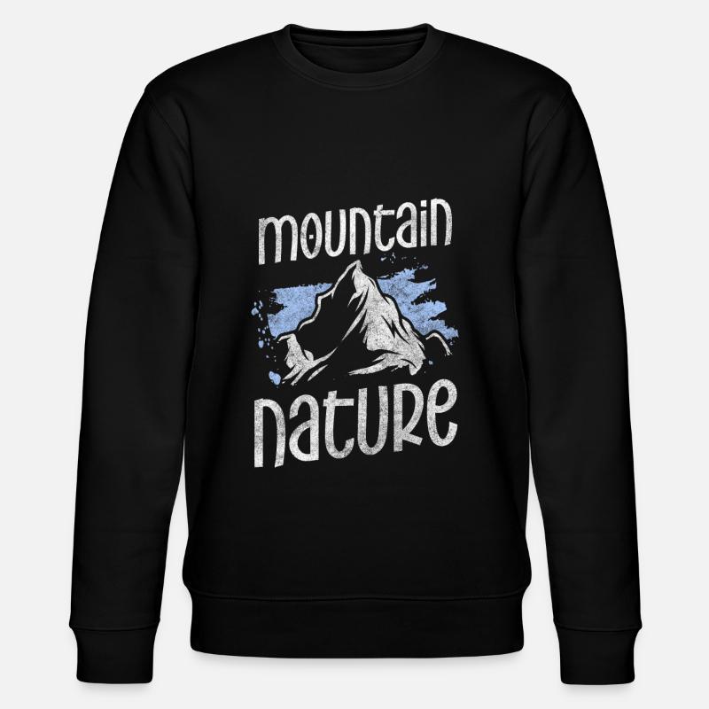 Baum Berg Waldtier - Stanley/Stella Unisex Bio-Sweatshirt CHANGER  - Schwarz
