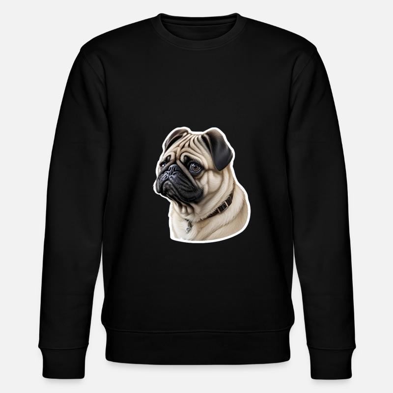 Mops - Stanley/Stella Unisex Bio-Sweatshirt CHANGER  - Schwarz
