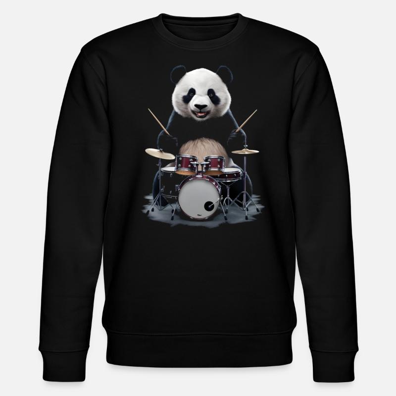 Panda Schlagzeug - Stanley/Stella Unisex Bio-Sweatshirt CHANGER  - Schwarz