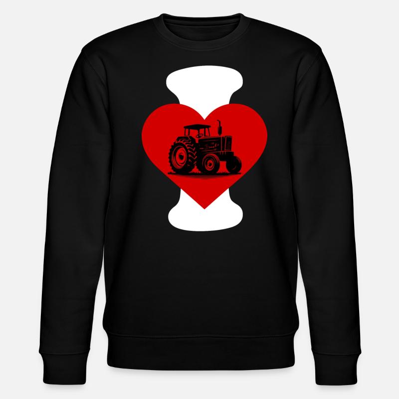 I love Traktor - Stanley/Stella Unisex Bio-Sweatshirt CHANGER  - Schwarz