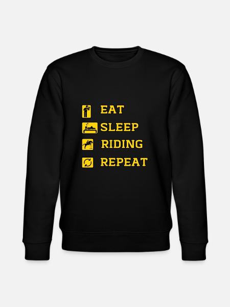 Eat Riding Repat - Stanley/Stella Unisex Bio-Sweatshirt CHANGER  - Schwarz