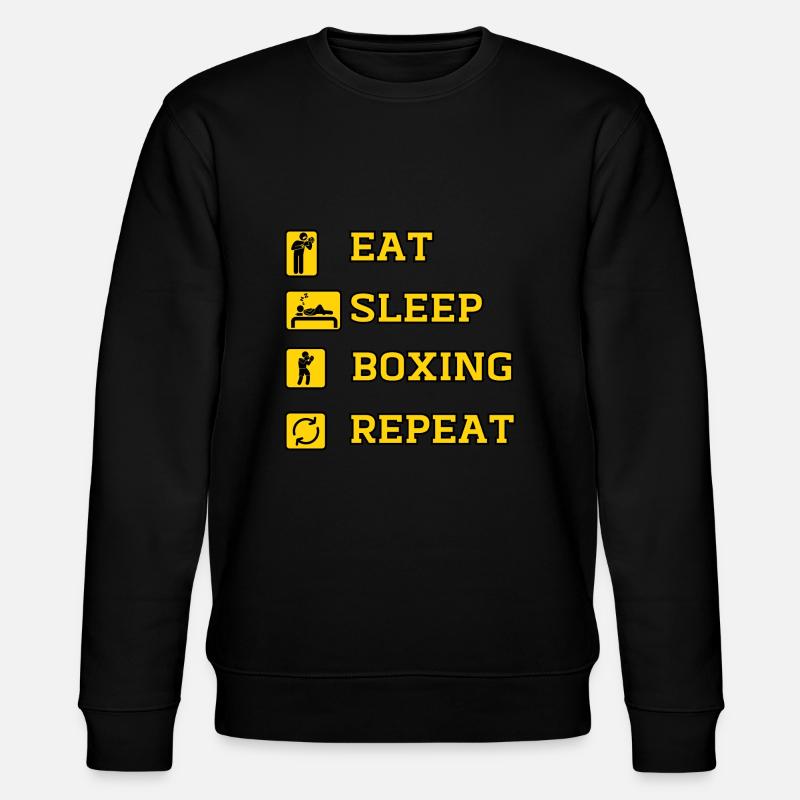 Eat Boxing Repeat - Stanley/Stella Unisex Bio-Sweatshirt CHANGER  - Schwarz