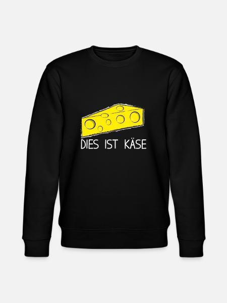 Dies ist Käse - Stanley/Stella Unisex Bio-Sweatshirt CHANGER  - Schwarz