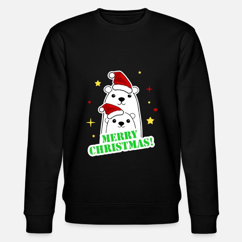 Frohe Weihnachtsfeier - Stanley/Stella Unisex Bio-Sweatshirt CHANGER  - Schwarz